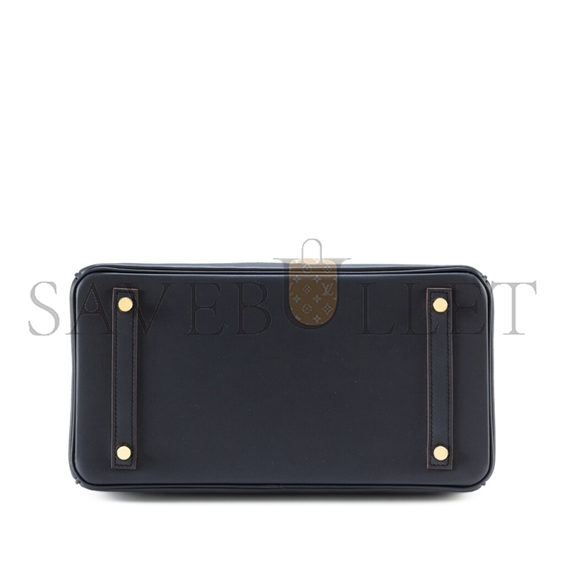 HERMÈS MASTER COLORMATIC BIRKIN 30 CABAN, BLACK AND CHAI SWIFT GOLD HARDWARE (30*22*16cm) 